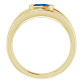 14K Yellow Natural Blue Sapphire Ring